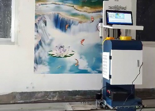 Impressora a jato de tinta automática da parede do perfil 24m2/H SSV-S3 da liga